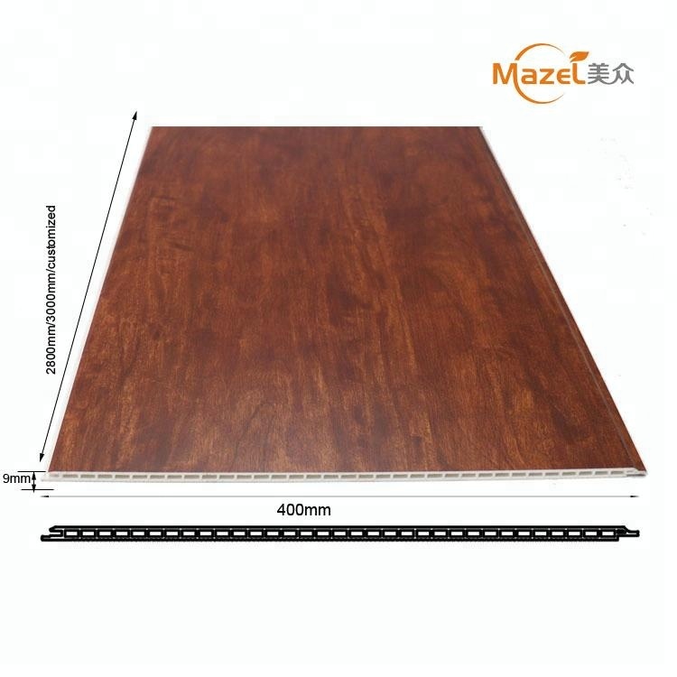 interior decorative wood grain pvc wall panel
