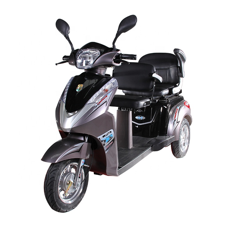 T409-2 Лидер продаж трехколесный мотоцикл, 2 сиденья мобильность, способный преодолевать Броды для взрослых скутер электрический скутер Электрический трехколесный скутер