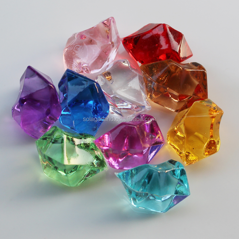 Acrylic Clear Ice Rock Crystals Gems Fishbowl Beads Vase Filler Beads