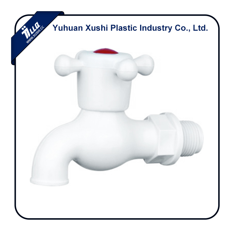 Plastic white color u-PVC Common Short Faucet