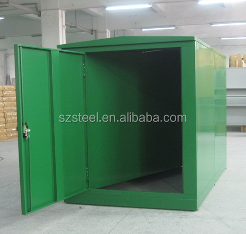 Bicycle rental locker, metal bike storage box
