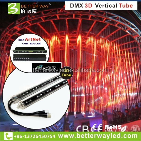 DMX 512 система управления led висит вертикальной трубе свет rgb полный цвет высокое для горячих продаж