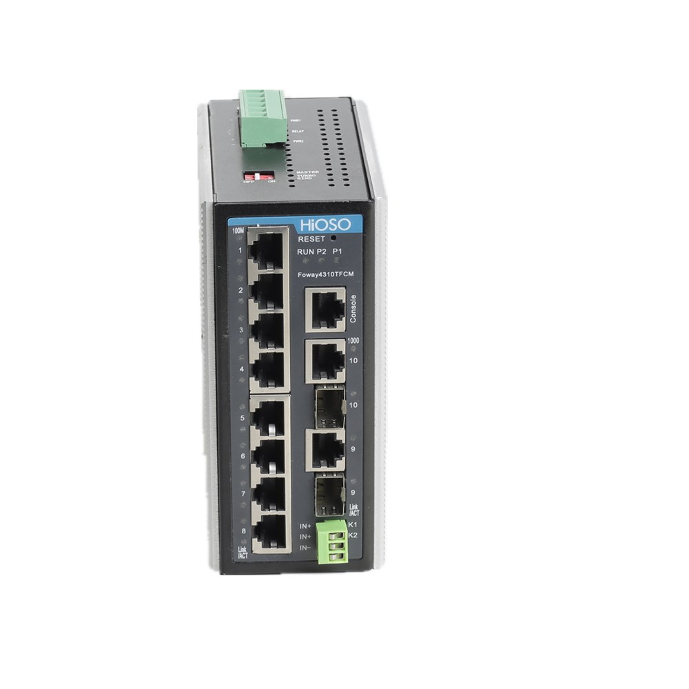 8-портовый гигабитный управляемый din rail ethernet-коммутатор