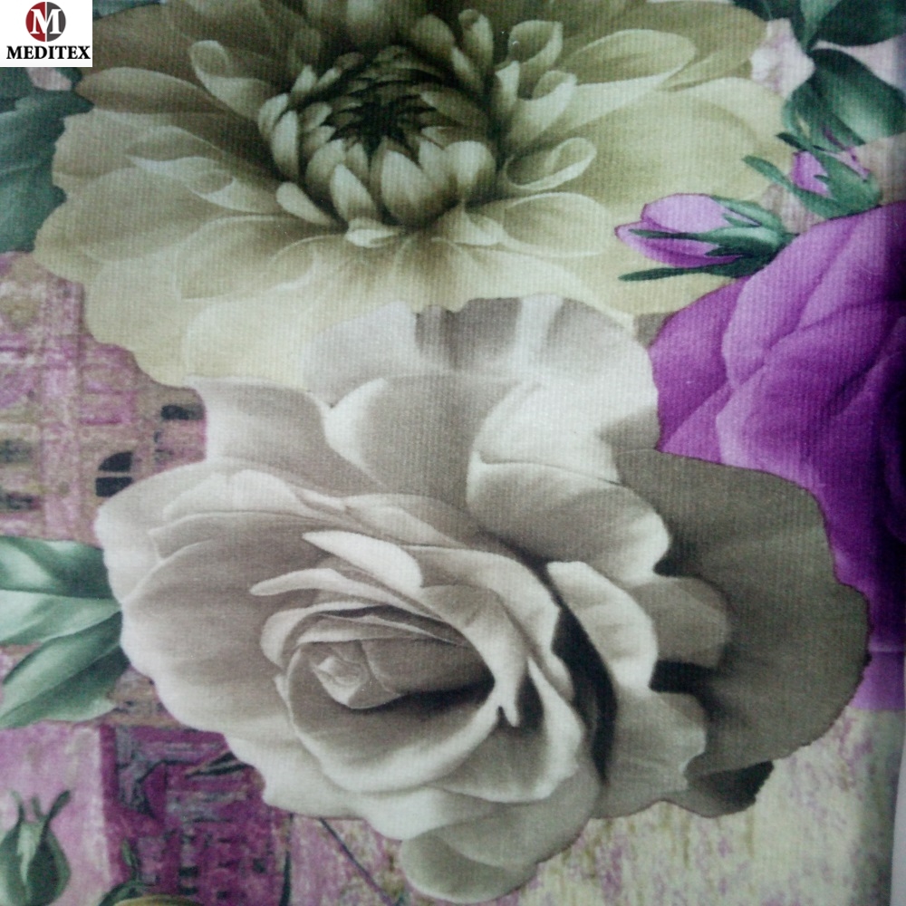 100% polyester printed velvet fabric for hometextile