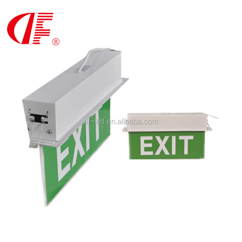 Ceiling Recessed LED emergency Light Exit Sign