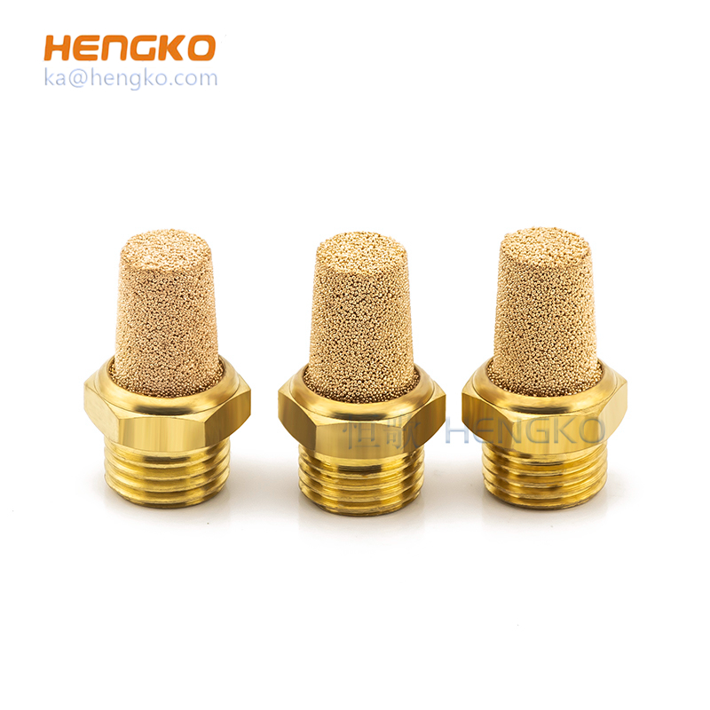 1/8 "1/4" 3/8 "1/2" пневматические компоненты латунь глушитель пневматические глушители установки шум фильтр редуктор разъем