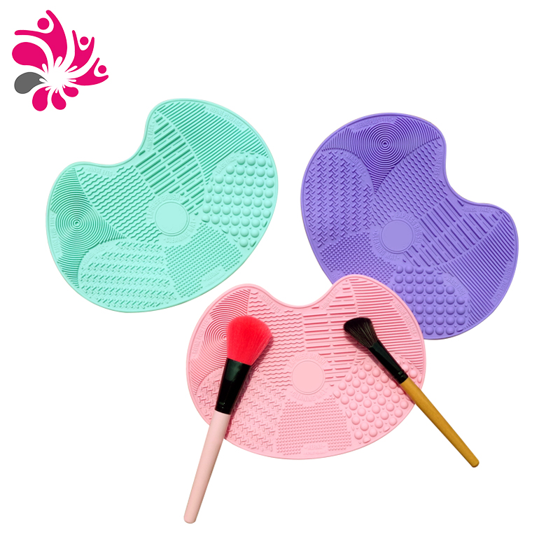 Colorful silicone makeup tool brush cleaner washing cleaning mat