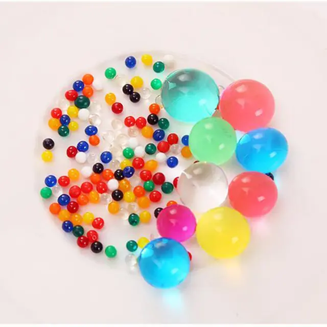 Chinese water bead supplier for water bullet gun kids toy,  Rainbow Crystal Clay
