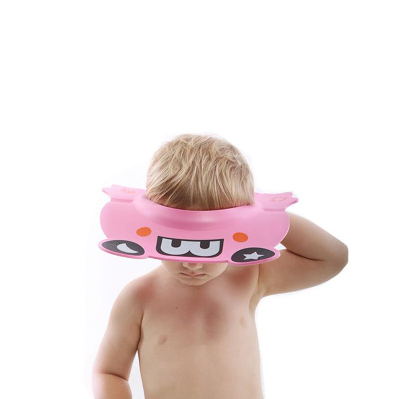 Adjustable Soft Baby Bathing Shampoo Shower Protection Hat EVA Kids Ear Shower Cap Baby Shower Cap