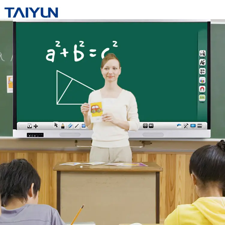 55- 98 inch electronic lcd All in one finger touch screen interactive smart board whiteboard for conference school teaching use