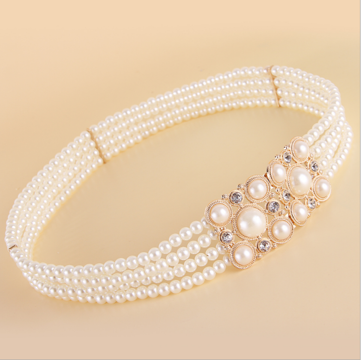 Bling ювелирные изделия дамы Перл цепи эластичный пояс