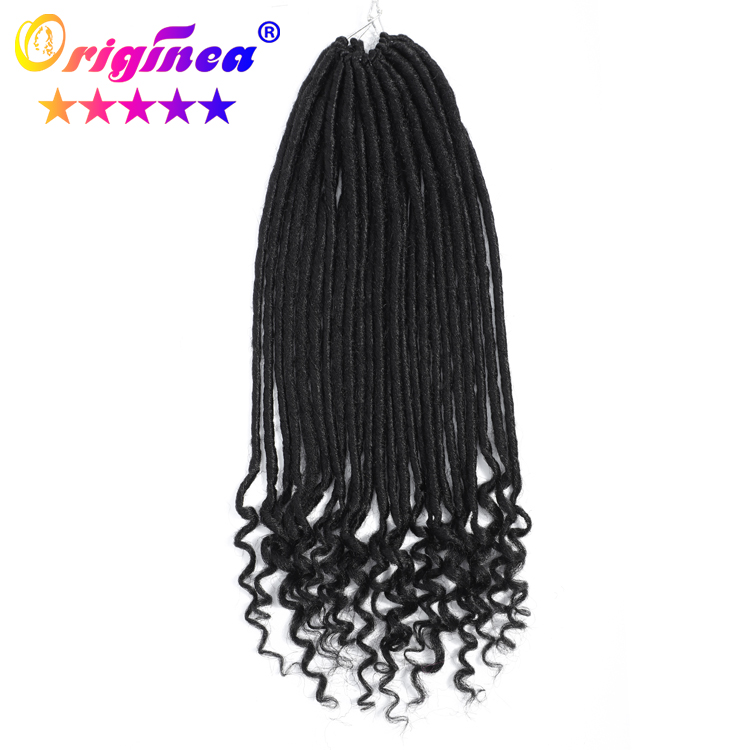 Top Quality 20inch Synthetic Curly Goddest Faux Locs Crochet Braid for Afro Women