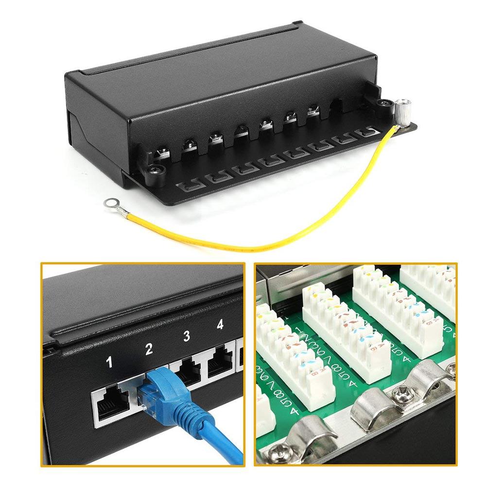 Патч-панель CAT5E CAT6 CAT6A 8 PORT STP