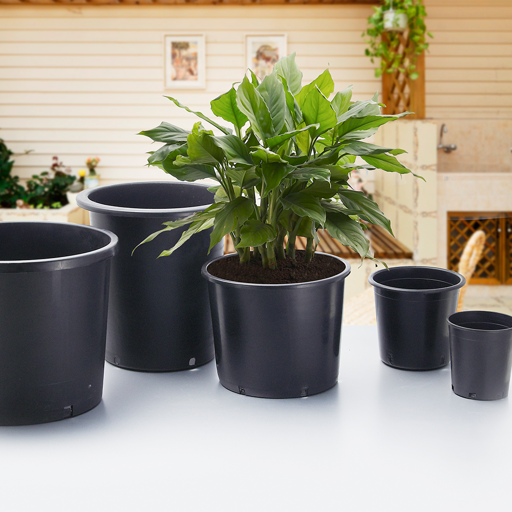 Best price wholesale 15 gallon black nursery pots plastic plant pot