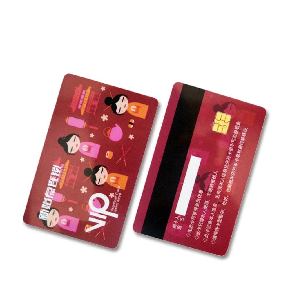 ПВХ пустой rfid чип ic/id магнитная полоса Кредитная карта Размер