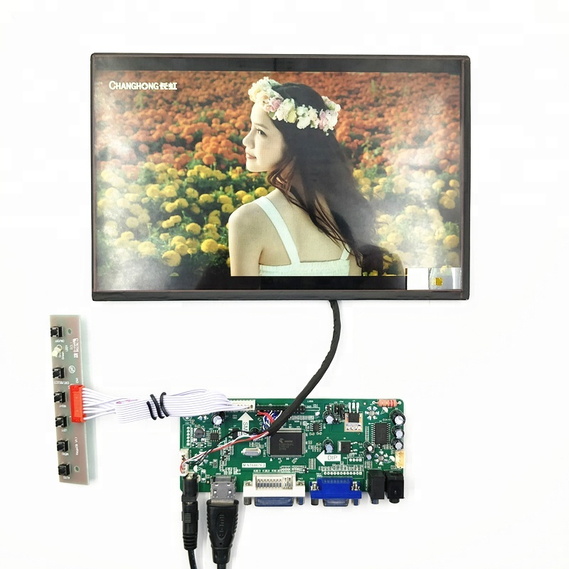 Плата контроллера VGA + DVI + Audio LCD + 10,1 дюймовая ЖК-панель с кабелем 1280*800 + LVDS + клавиатура OSD