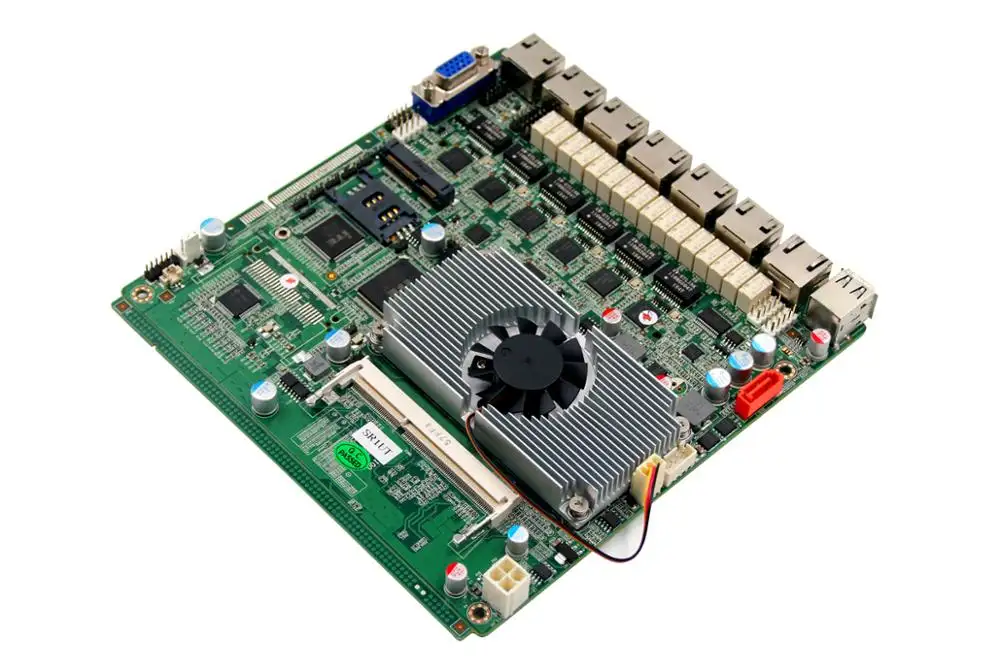 J1900 6 Lan Ports Motherboard Fanless MINI ITX Mainboard Pfsense Box Firewall Router Motherboard