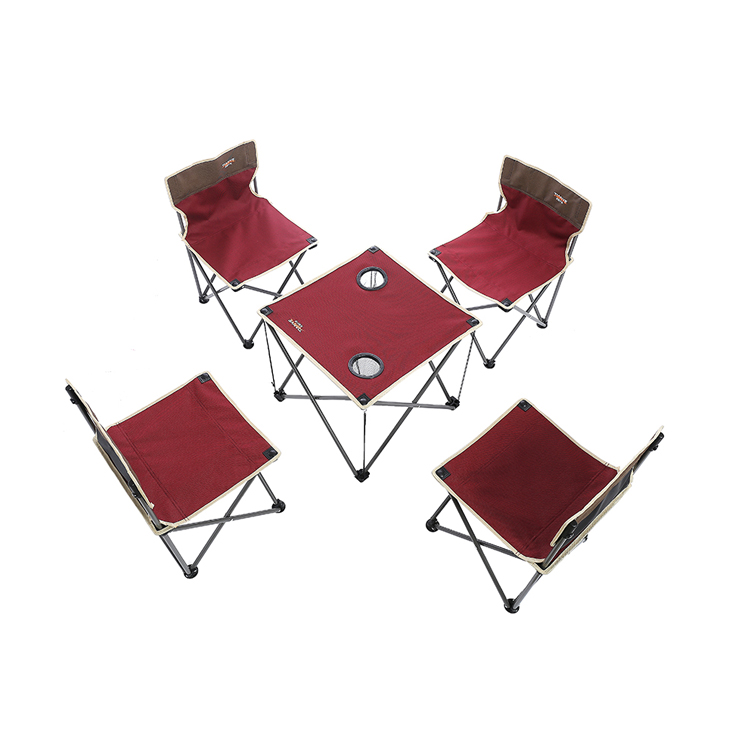 Fastness easy carry picnic outinf excursion aluminium portable table and chairs