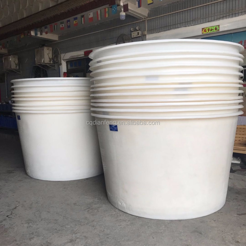 Растущий Aquaponics 3700l, круглые типы пластиковых аквариумов для рыбного хозяйства