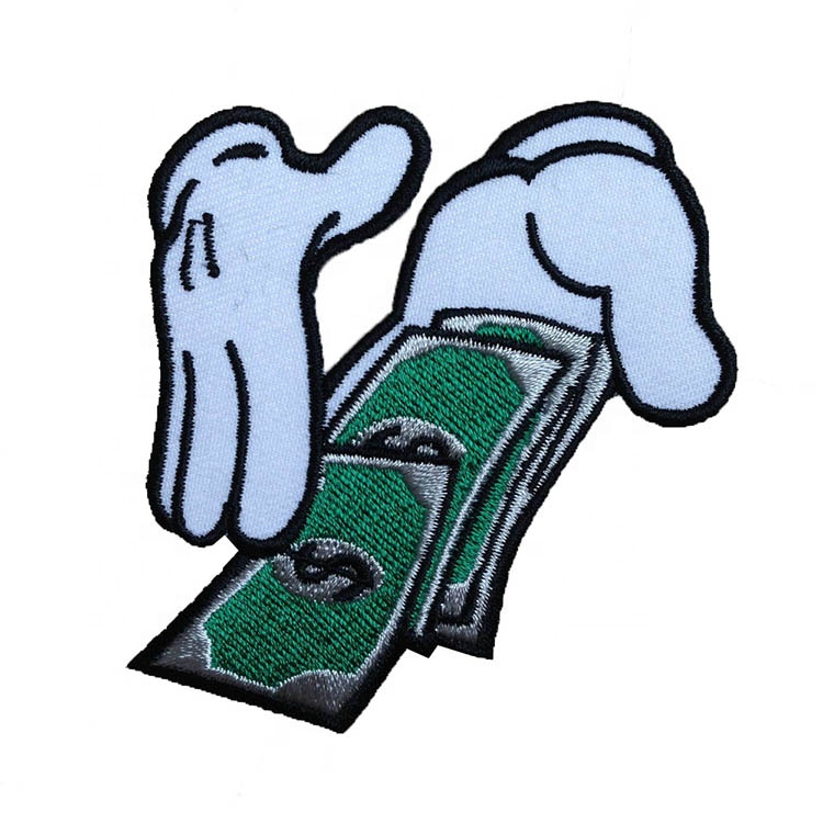 Нашивки для одежды с логотипом на заказ dollar in hands