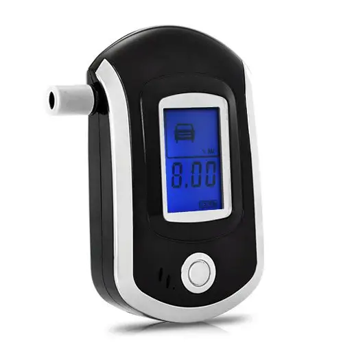 Professional breathalyzer black portable breath alcohol tester digital led digital breath alcohol tester