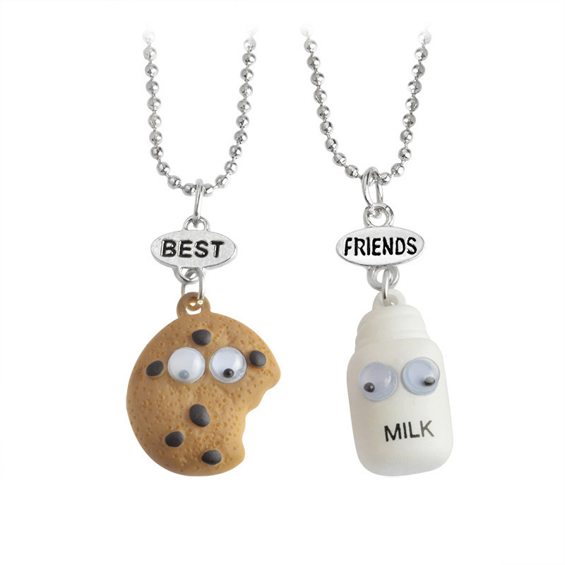 Wholesale Cute Gift best friend jewelry bff friendship necklaces Set for 2