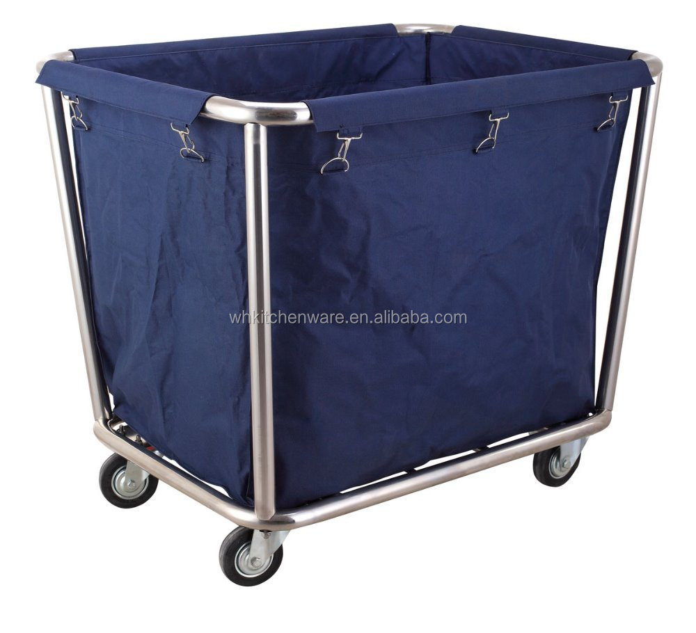 Stainless Steel Hotel Easy-assemble laundry trolley housekeeping linen trolley