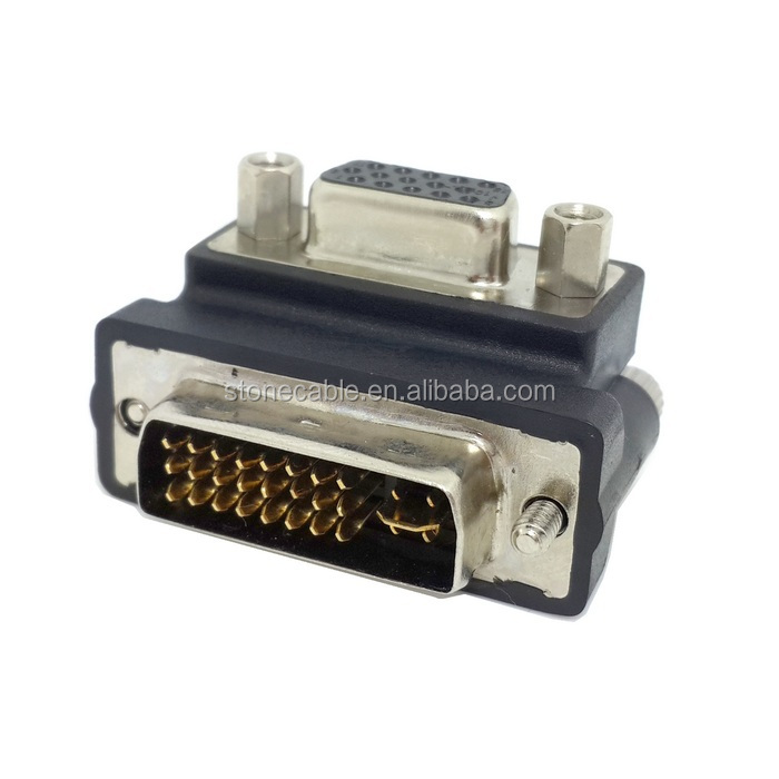 90 degrees VGA Female to DVI 24 5 Male Adapter