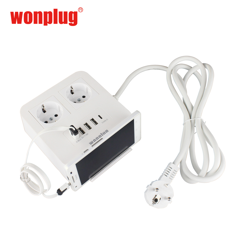 Портативный удлинитель wonplug и держатель для телефона с зарядным устройством usb