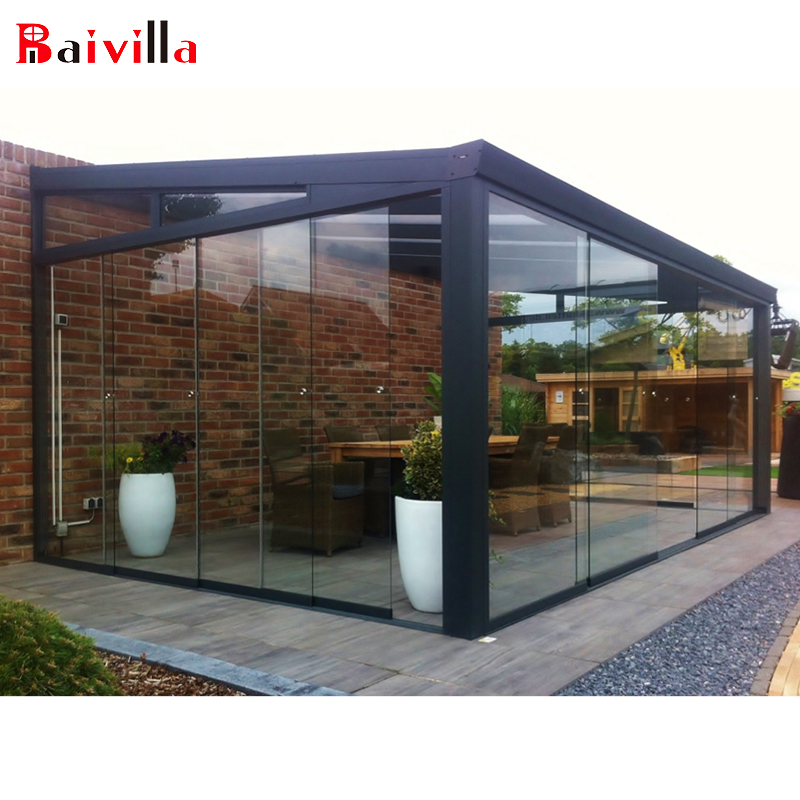 Sunroom алюминиевая садовая теплица Наружная Стеклянная комната алюминиевая наружная комната