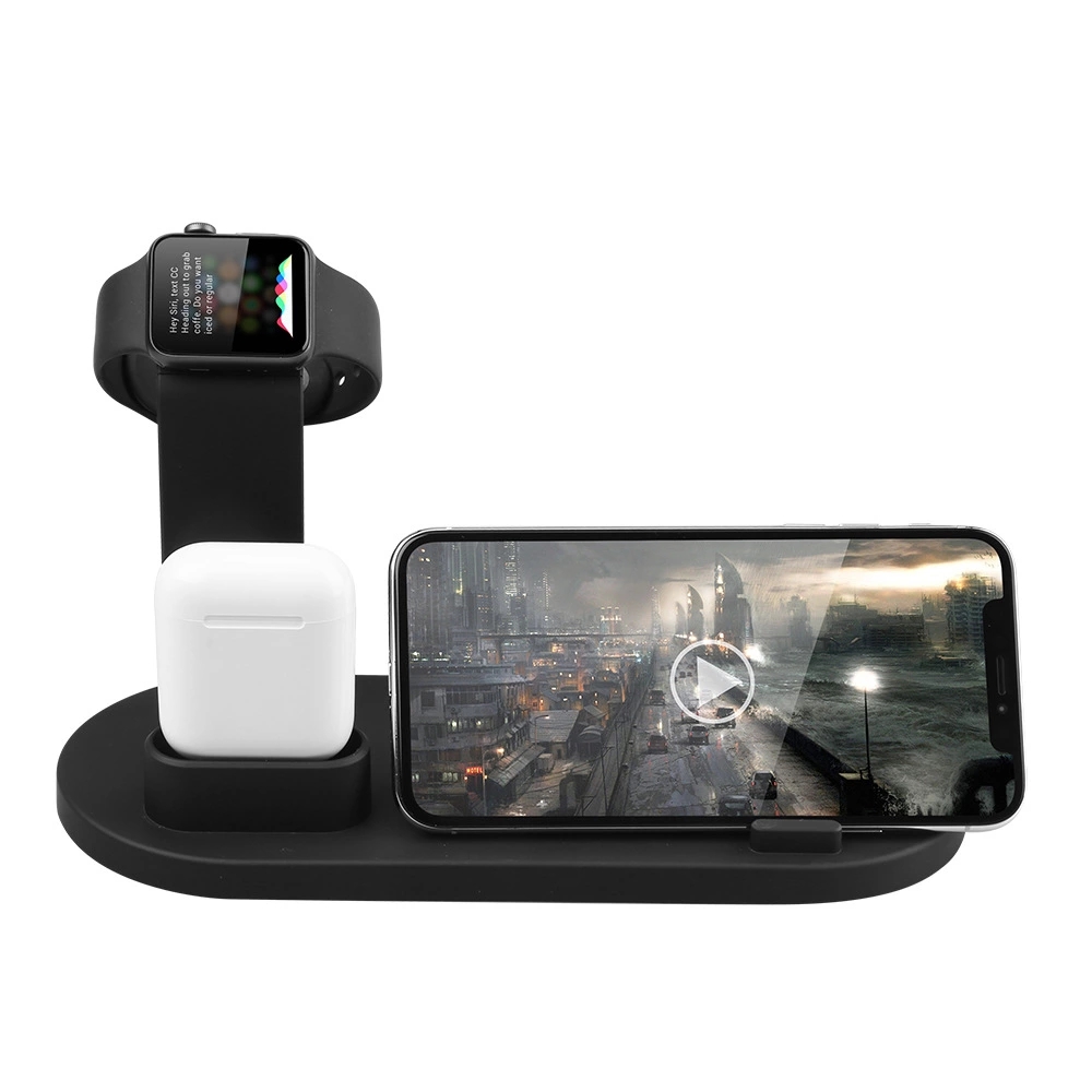 Многофункциональный зарядная док-станция для iphone,3 в 1 беспроводной Bluetooth для мобильных телефонов и планшетов apple, часы, для airpods