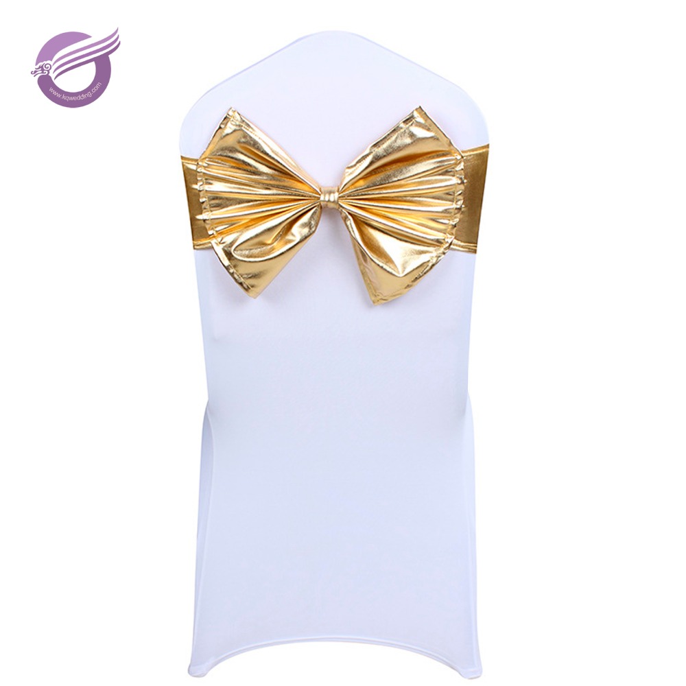 MQ1862G wholesale gold dyed wedding decorative fancy banquet chair bands