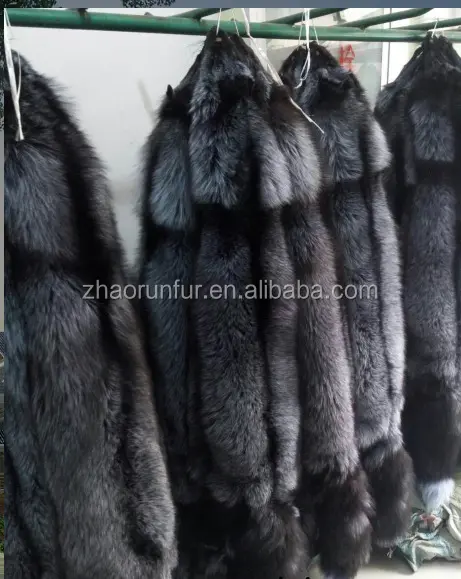 Wholesale Tanned Silver Fox Fur Skin Fox Fur Pelt For Garment