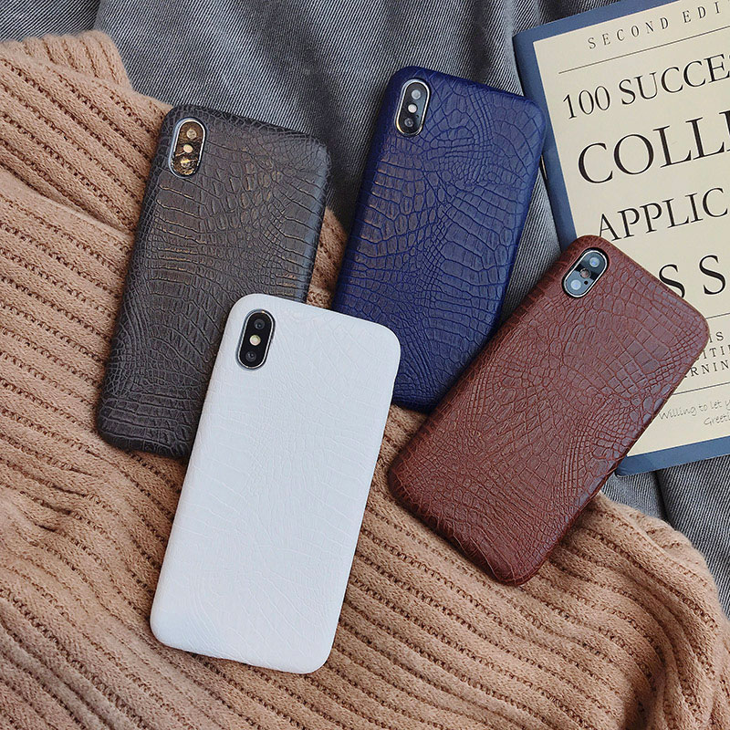 Роскошный кожаный чехол с крокодиловой текстурой для iphone 6, 7, 8, кожаный чехол для iphone x