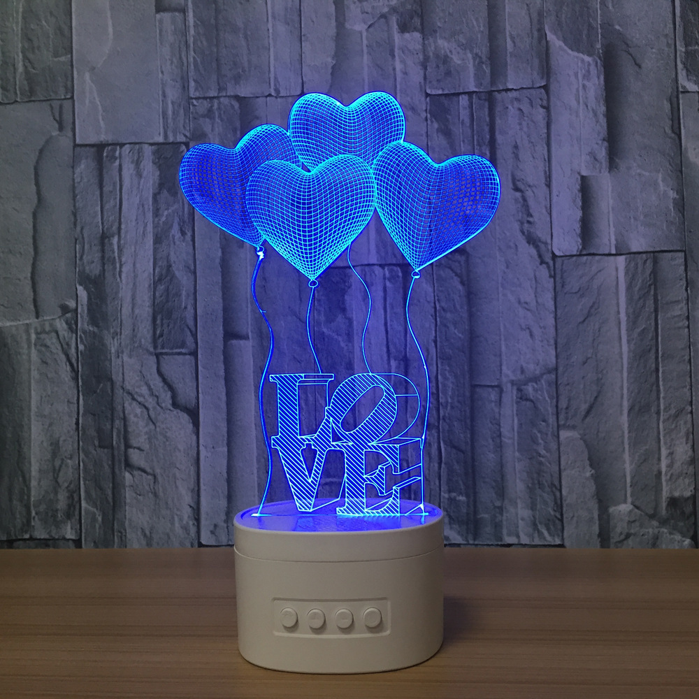 Zogift 2018 День Святого Валентина Лидер продаж украшения USB 3D ночь Солнечный свет с ABS базы, любовь 3D лампа