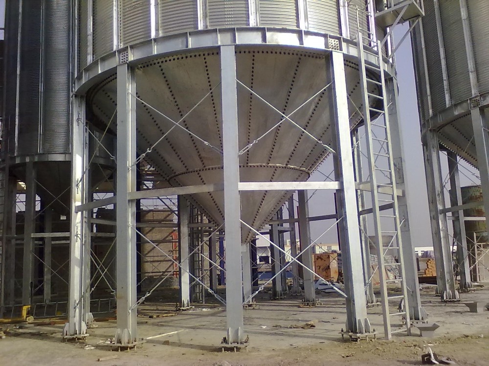 Силос из гофрированной стали, 5000 тонны, 500 тонны, используемый для продажи