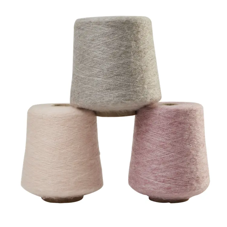 Cheap Good Quality Color Spun Elastic polyester wool Blended Fancy Yarn For Knitting Weaving