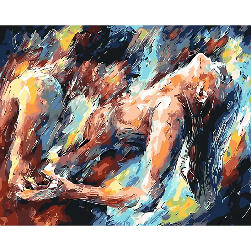 custom abstract male oil nude painting by numbers with high quality