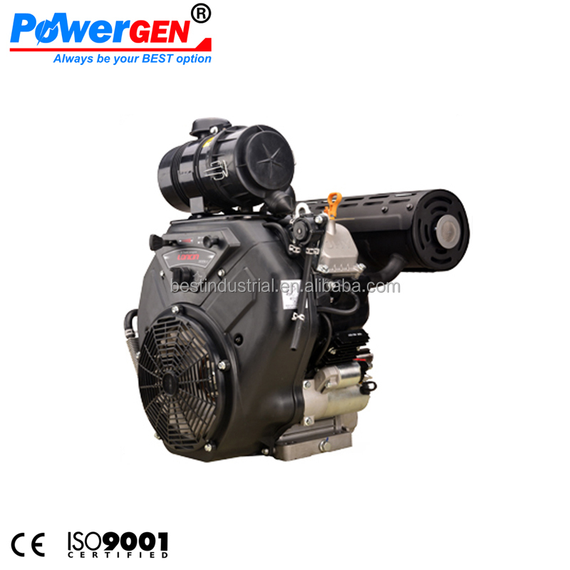 Лучший продавец! POWERGEN 1000CC OHV с воздушным охлаждением 2 цилиндра V двойной горизонтальный вал бензиновый двигатель 30HP