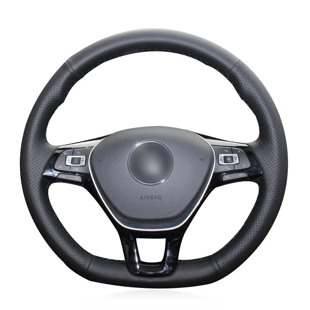 Стильные чехлы на руль для Volkswagen VW Golf 7 Mk7, поло, Джетта, Passat B8, Tiguan, Sharan, оптом