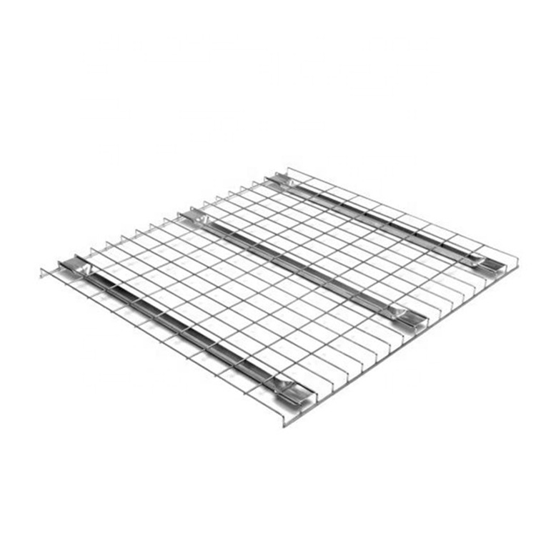Welded steel wire mesh decking panel for pallet rack