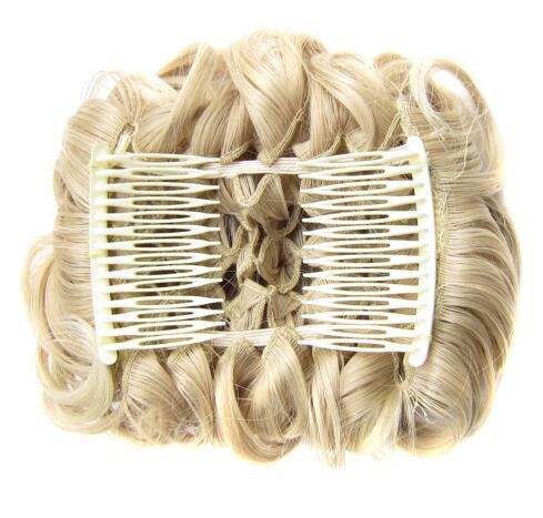 Большой гребень клип в кудрявые синтетические волосы штук шиньон Updo крышка шиньон наращивание волос пучок