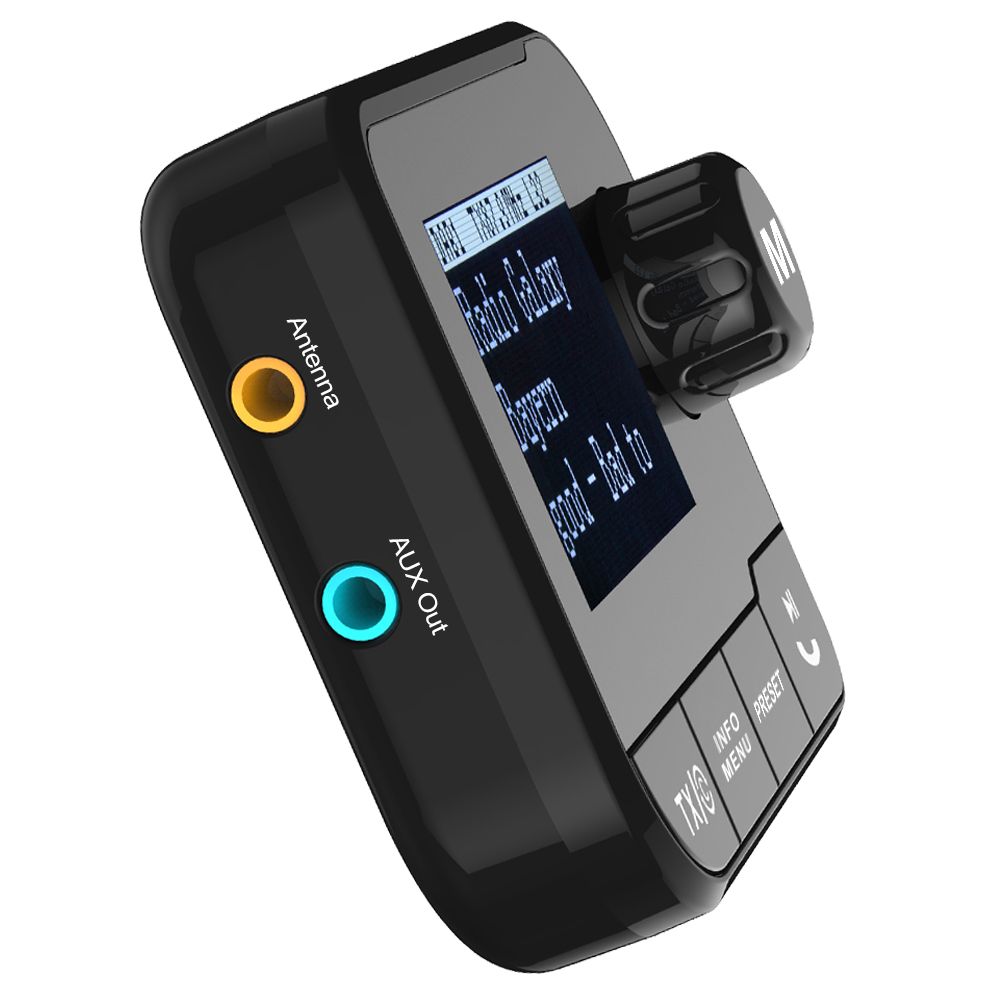 Автомобильный радиоадаптер DAB с FM-передатчиком, Bluetooth, аудиоприемником, 3,5 мм, Aux-выход, TF Play