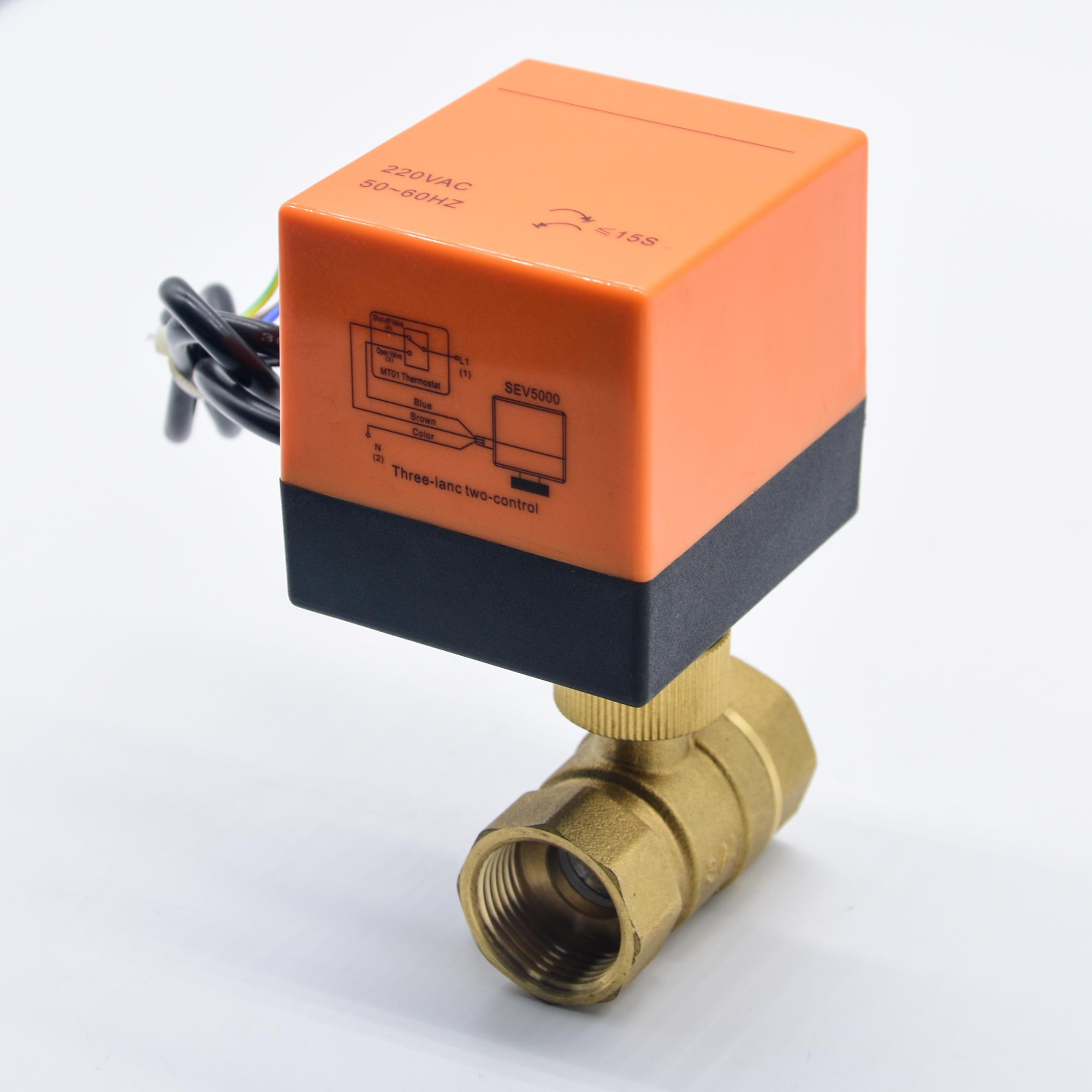 220v 3 точечный контроль Двухстороннее Электрический моторизованный шаровой клапан