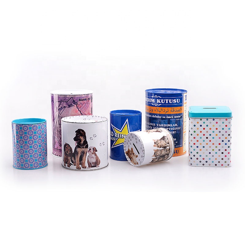 Cheap Tin Money Box  Custom Tin Can Coin Bank  Wholesale Tin Piggy Bank