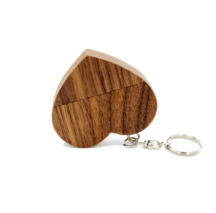 Usb Flash Drive 128Gb Wood Love Heart Usb Memory Usb2.0 4Gb/8Gb/16Gb Pen Drive 32Gb 64Gb Usb Disks With Custom Logo