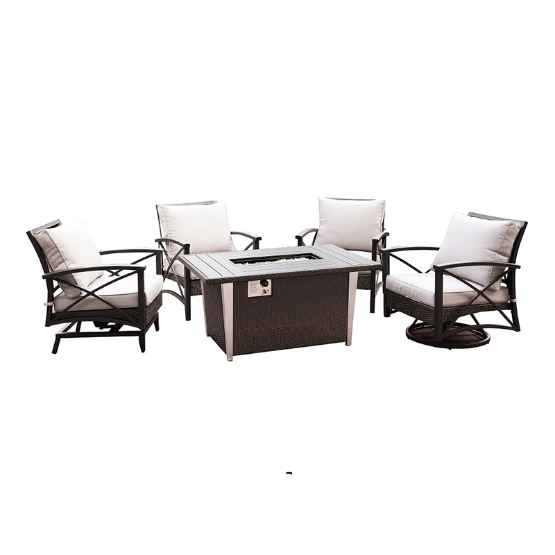 Плетеная мебель для сада Leisuretouch, газовая посуда из ротанга, газовая костра