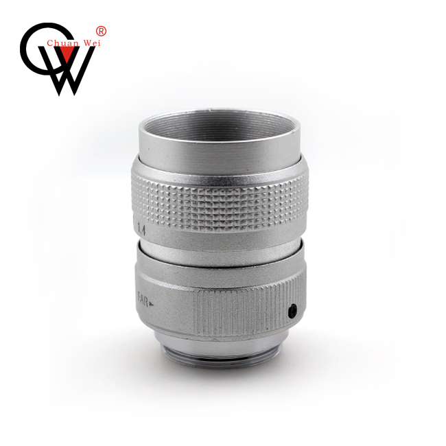 CW серебро 25 мм Varifocal линзы машинного зрения F1.4 C крепление CCTV объектив для камеры видеонаблюдения