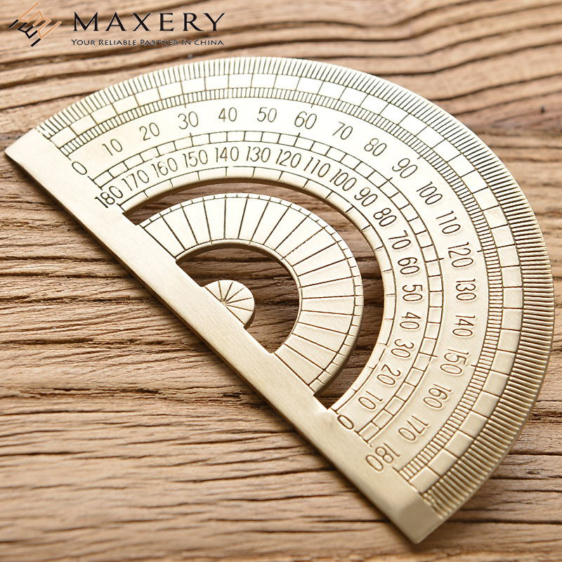 Maxery Винтаж латунь полукруг транспортир