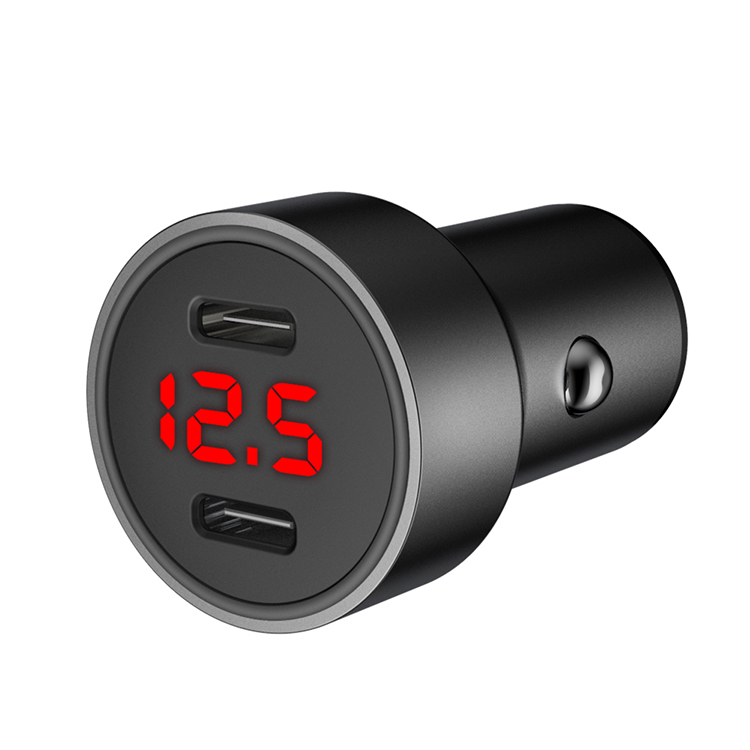 OEM мини-размер двойной USB-порт автомобильное зарядное устройство для мобильного телефона из цинкового сплава